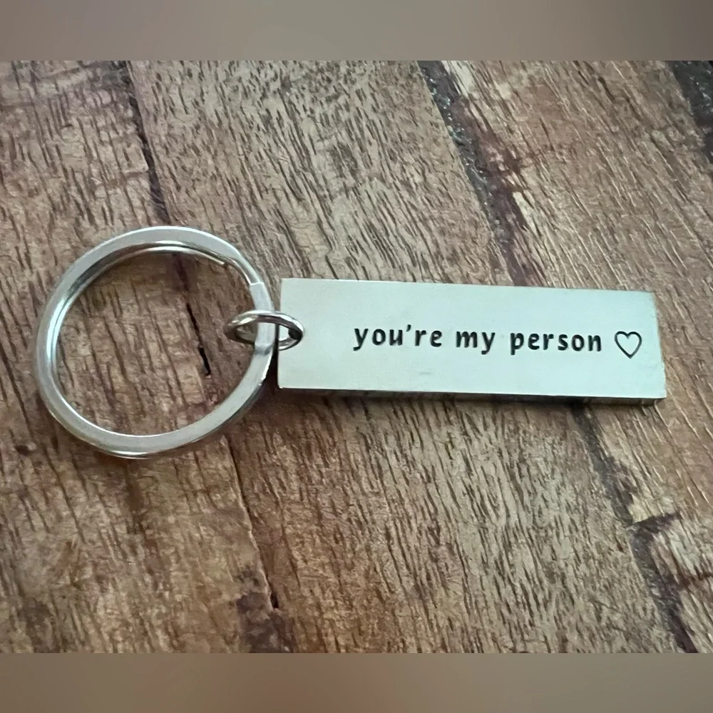 You’re My Person 2” Silver Engraved Keychain Key Ring THE PERFECT GIFT! New NIP